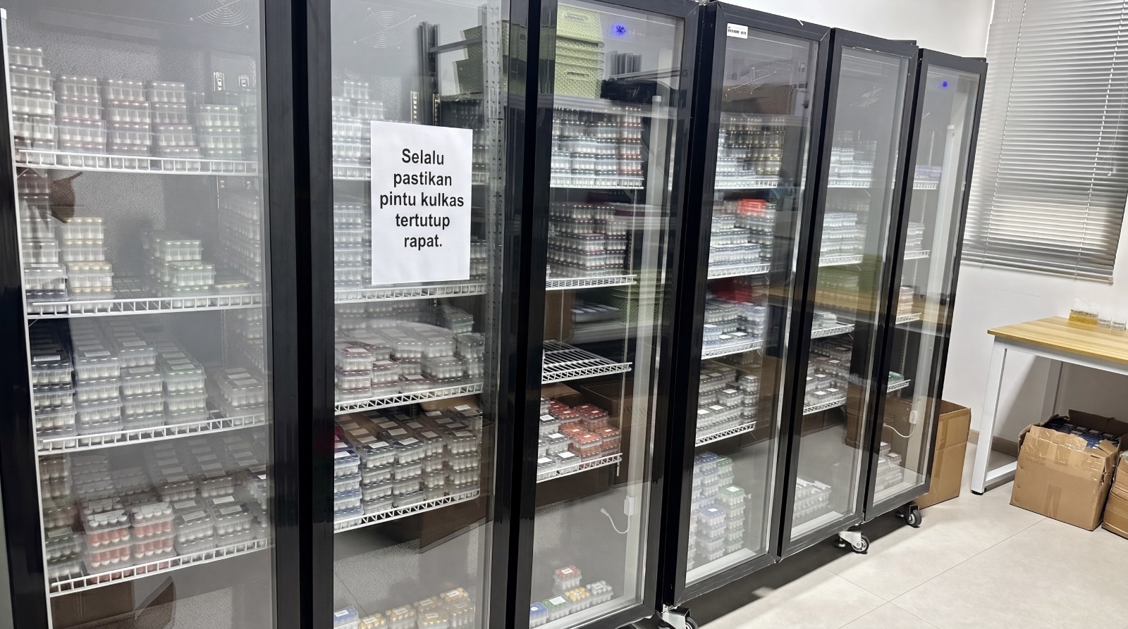 Genix cold storage kept at 2 to 8 degrees Celsius